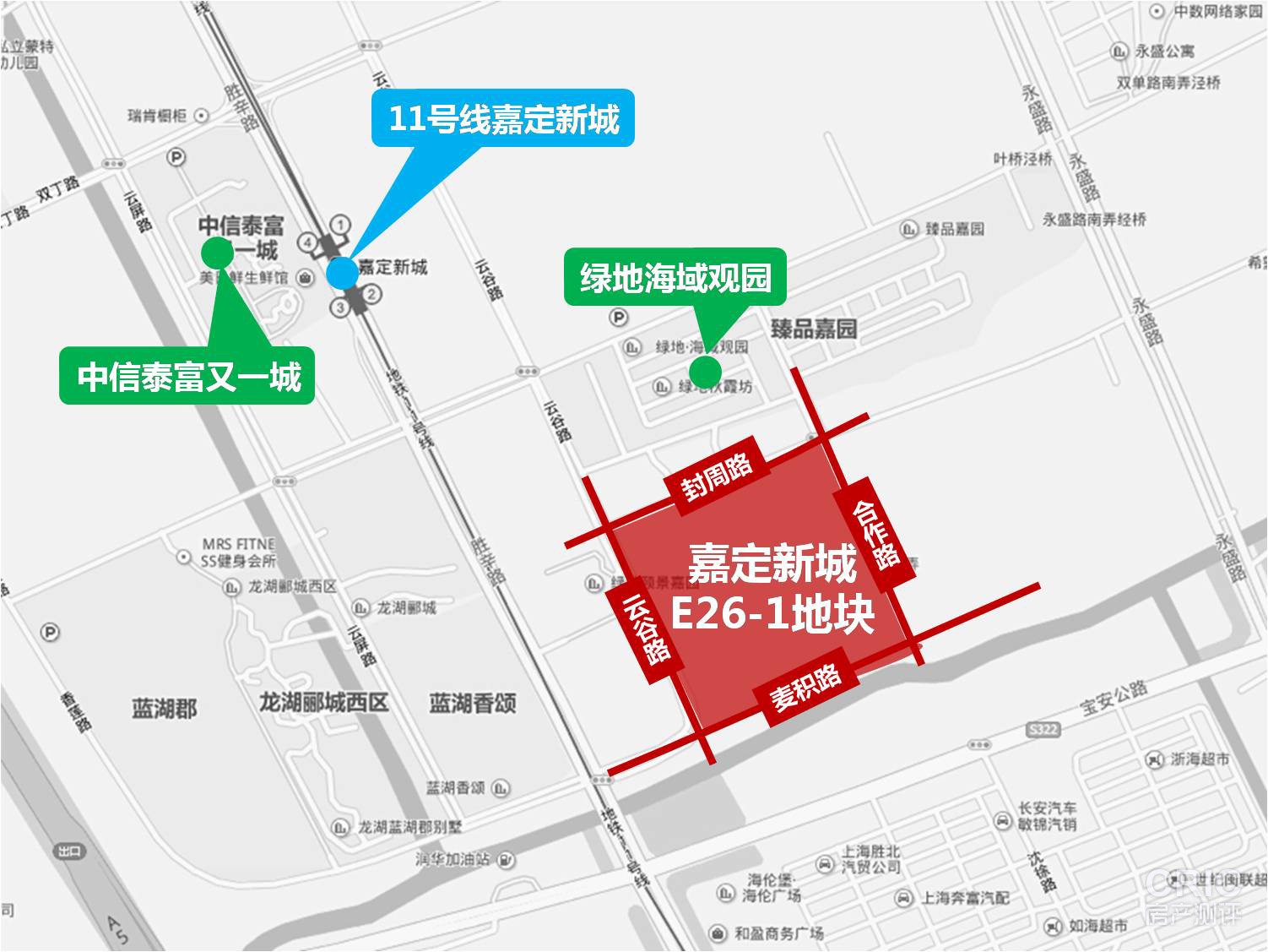 嘉定新城e26-1地块示意图